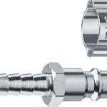 Переходник штуцер ″елочка″, 8 мм - рапид штуцер,с обжимным хомутом, ЗУБР Профессионал 64918-08